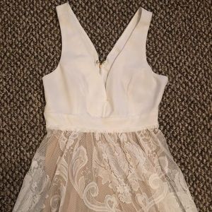 Charlotte Russe white dress with lace design
